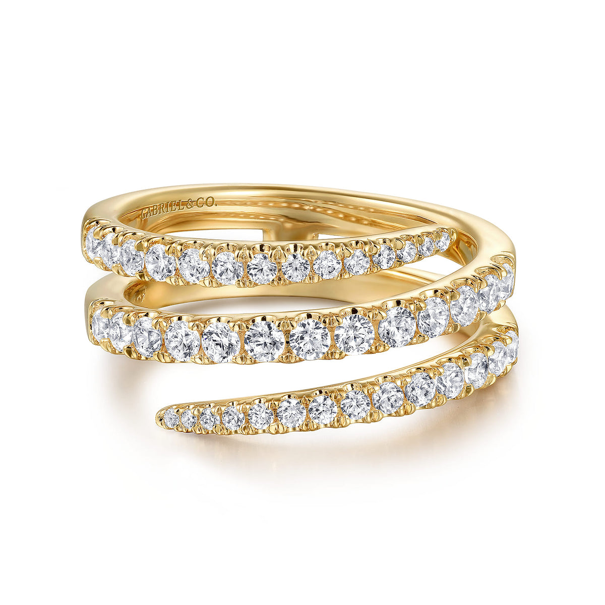 14K Yellow Gold Diamond Spikes Wrap Ladies Ring — Gabriel & Co. LR52617Y45JJ