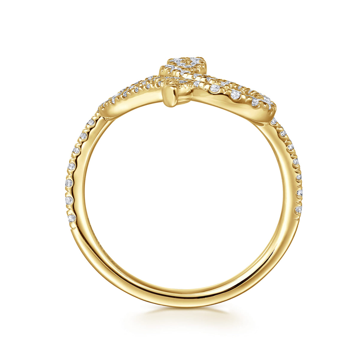 14K Yellow Gold Diamond Snake Ladies Ring — Gabriel & Co. LR52621Y45JJ