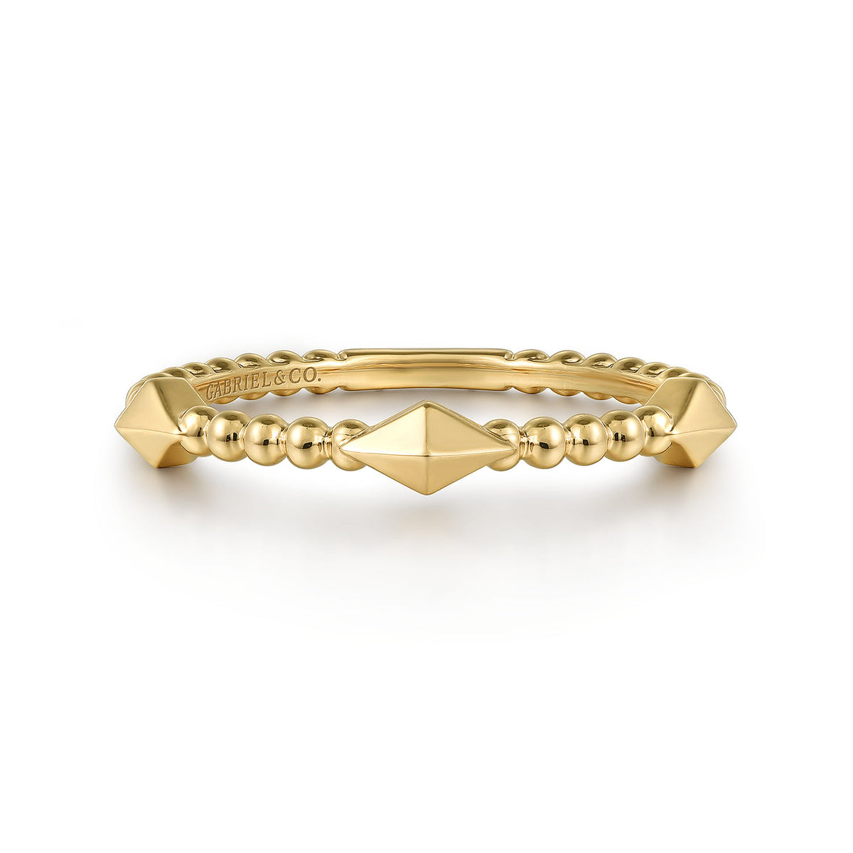14K Yellow Gold Pyramid Classic Ring-Bujukan — Gabriel & Co. LR52648Y4JJJ