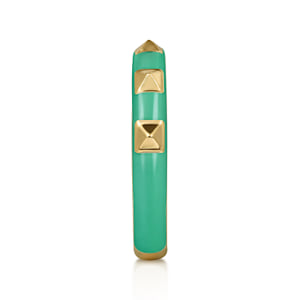 14K Yellow Gold Pyramid Stackable with Mint Green Enamel — Gabriel & Co. LR52654EHY4JJJ