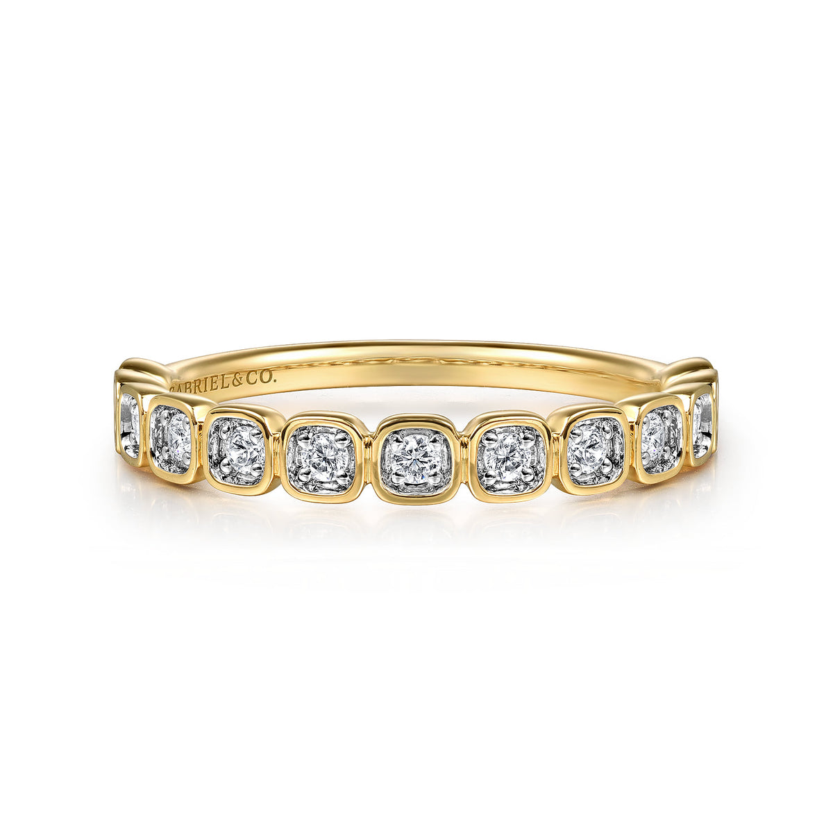 14K Yellow Gold Diamond Stackable Ring, 0.2ct — Gabriel & Co. LR52663Y45JJ