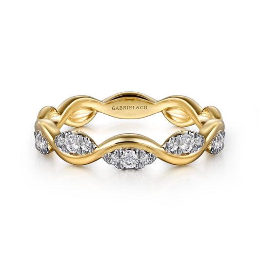 14K Yellow Gold Diamond Stackable Ring, 0.21ct — Gabriel & Co. LR52666Y45JJ