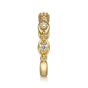 14K Yellow Gold Bujukan Diamond Stackable Ring — Gabriel & Co. LR52676Y45JJ