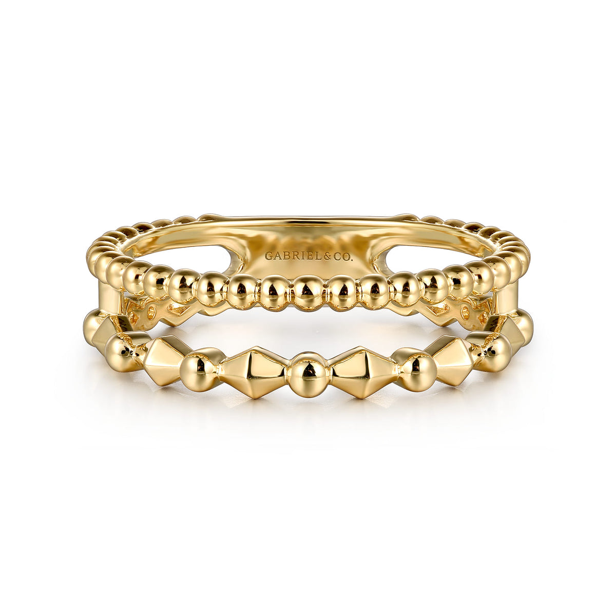Wide Band Easy-Stack Ring 14K Yellow Gold Bujukan — Gabriel & Co. LR52682Y4JJJ