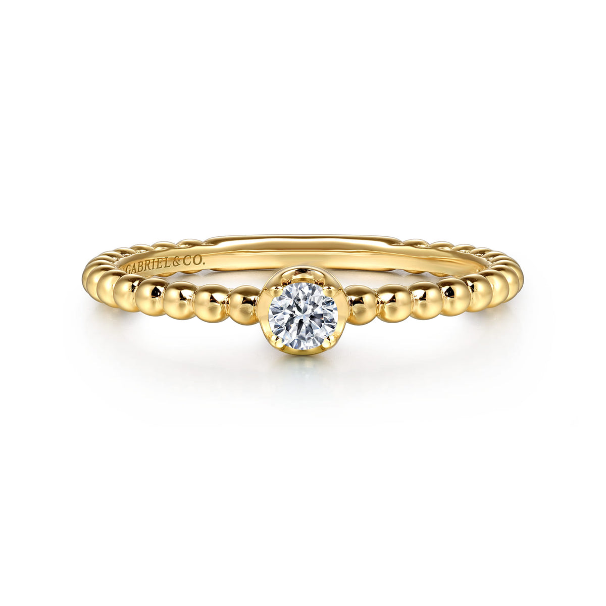 14K Yellow Gold Diamond Stackable Promise Ring — Gabriel & Co. LR52692Y45JJ