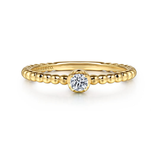 14K Yellow Gold Diamond Stackable Promise Ring — Gabriel & Co. LR52692Y45JJ