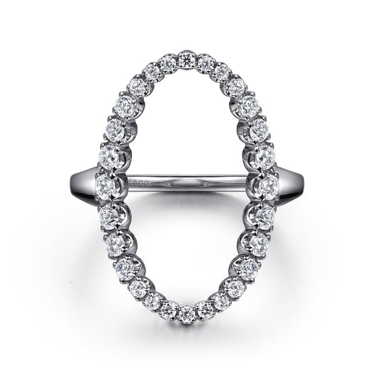 Statement Fashion Ring 14K White Gold Diamond 0.5ct — Gabriel & Co. LR52748W45JJ