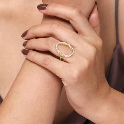 14K Yellow Gold Graduating Diamond Fashion Ring — Gabriel & Co. LR52748Y45JJ