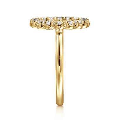 14K Yellow Gold Multi Diamond Circle Fashion Ring — Gabriel & Co. LR52753Y45JJ