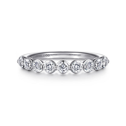 14K White Gold Diamond Stackable Ring — Gabriel & Co. LR52874W45JJ