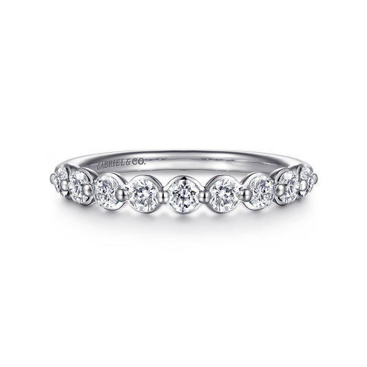 14K White Gold Diamond Stackable Ring — Gabriel & Co. LR52874W45JJ