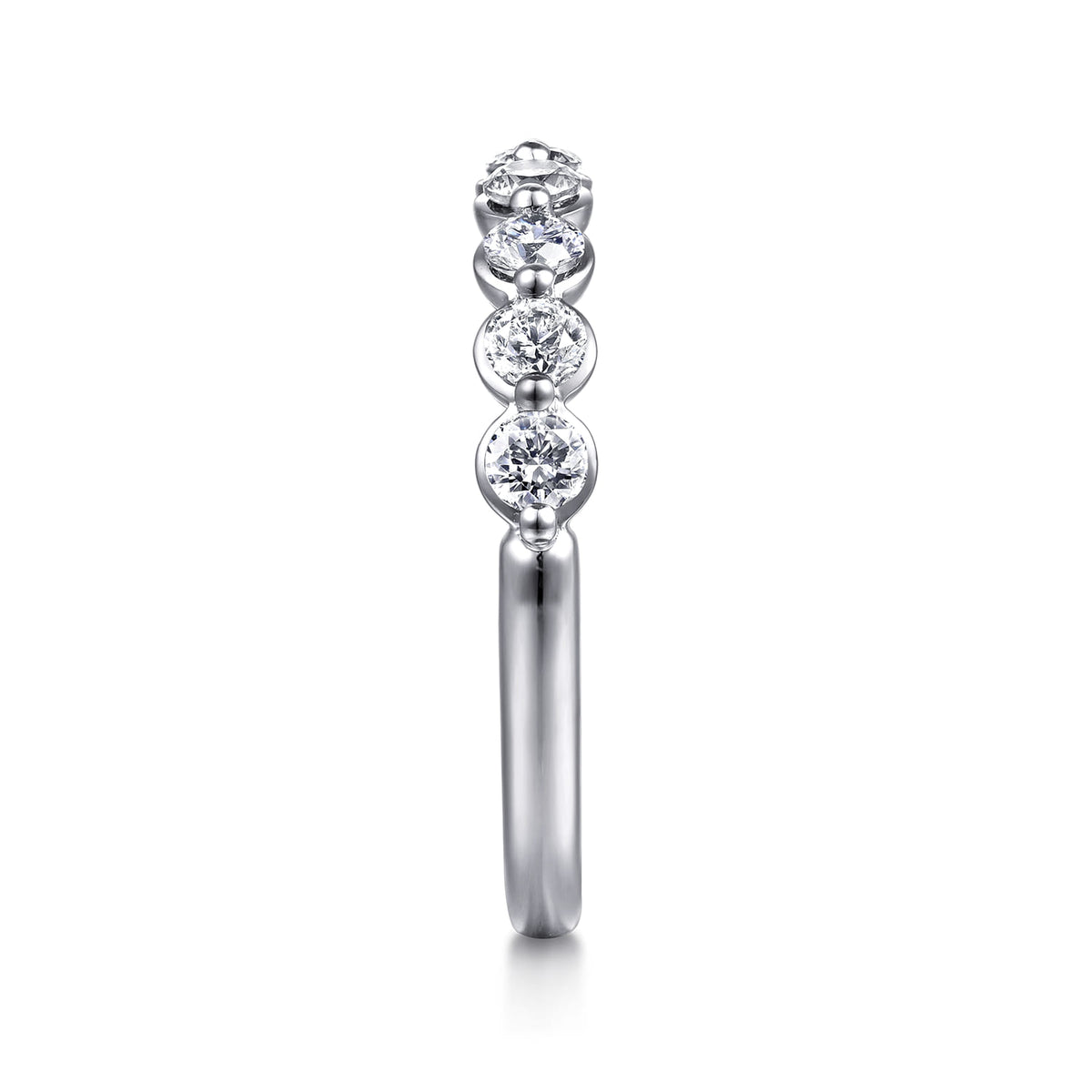 14K White Gold Diamond Stackable Ring — Gabriel & Co. LR52874W45JJ