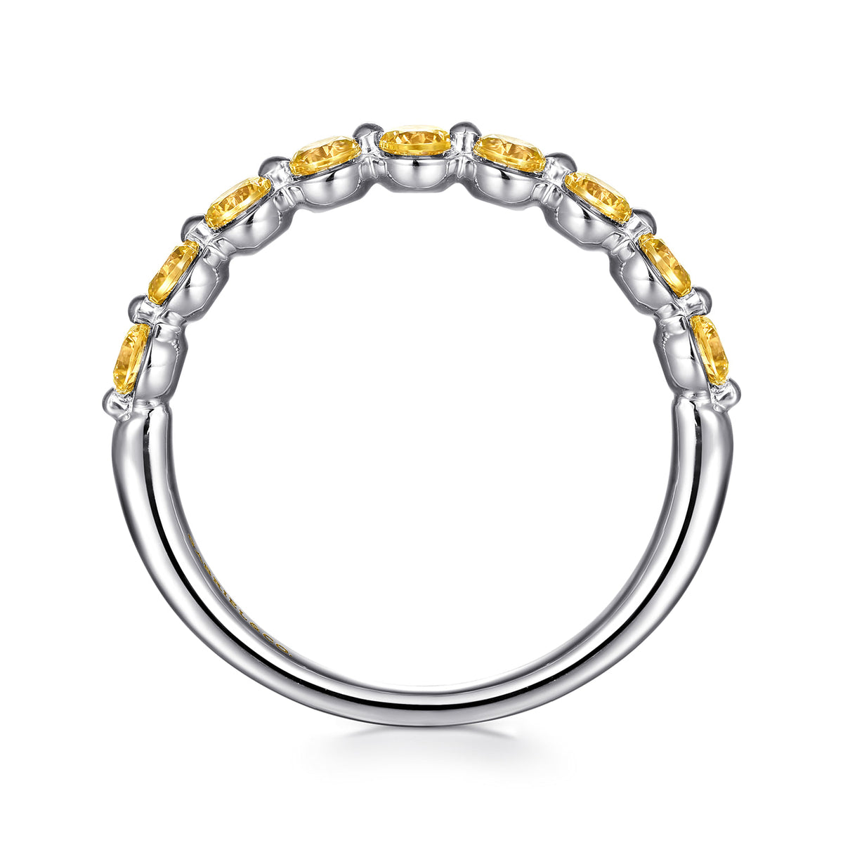 14K White Gold Citrine Stackable Ring — Gabriel & Co. LR52874W4JCT