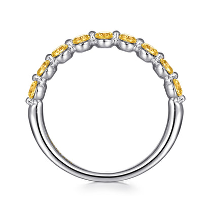 14K White Gold Citrine Stackable Ring — Gabriel & Co. LR52874W4JCT