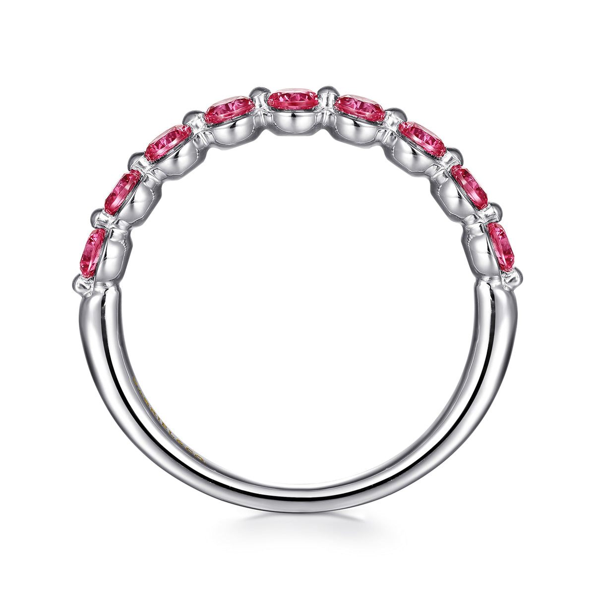 14K White Gold Ruby Stackable Ring — Gabriel & Co. LR52874W4JRA