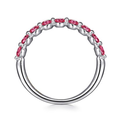 14K White Gold Ruby Stackable Ring — Gabriel & Co. LR52874W4JRA