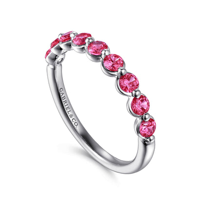 14K White Gold Ruby Stackable Ring — Gabriel & Co. LR52874W4JRA