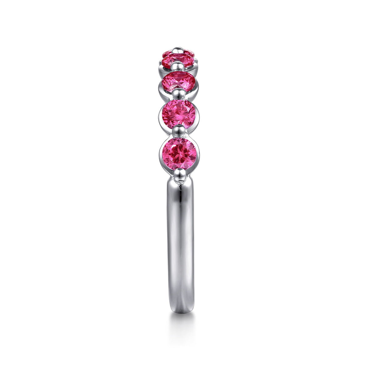 14K White Gold Ruby Stackable Ring — Gabriel & Co. LR52874W4JRA