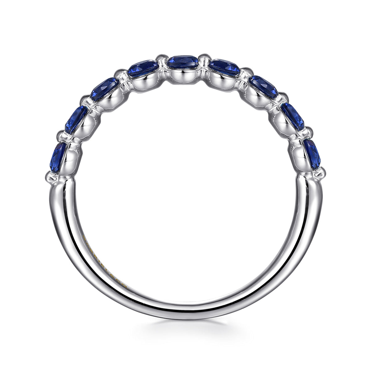 14K White Gold Sapphire Stackable Ring — Gabriel & Co. LR52874W4JSA
