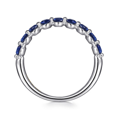 14K White Gold Sapphire Stackable Ring — Gabriel & Co. LR52874W4JSA
