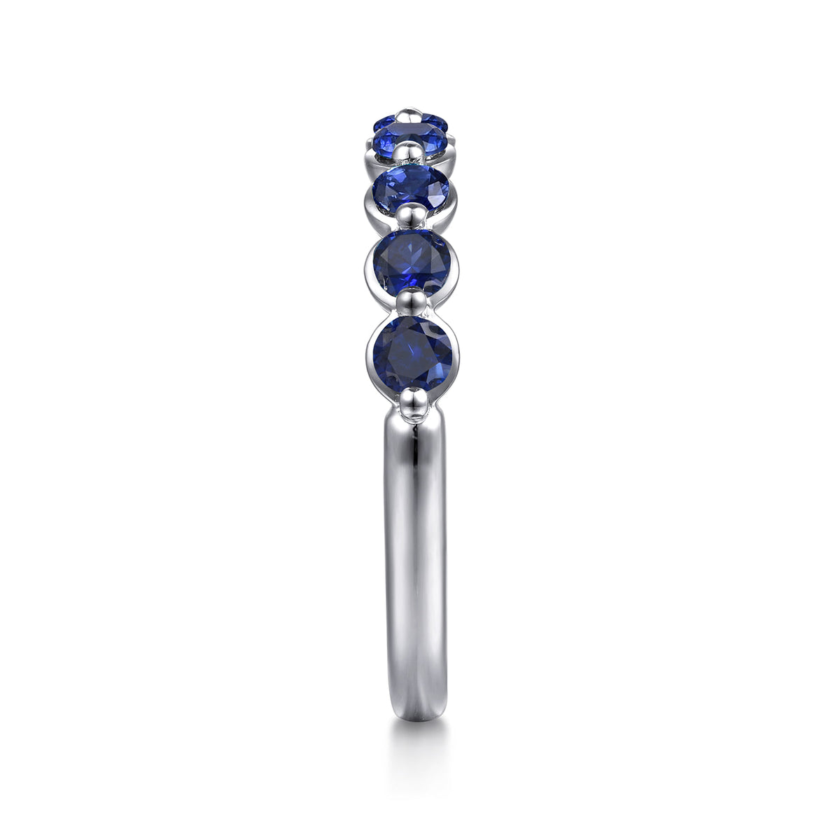 14K White Gold Sapphire Stackable Ring — Gabriel & Co. LR52874W4JSA