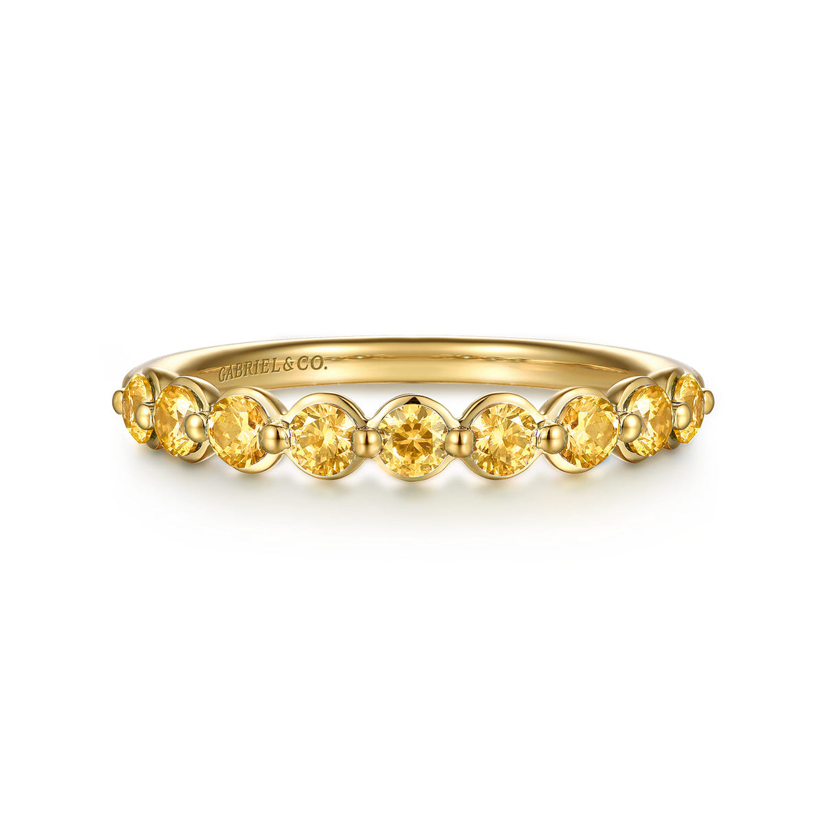 14K Yellow Gold Citrine Stackable Ring — Gabriel & Co. LR52874Y4JCT