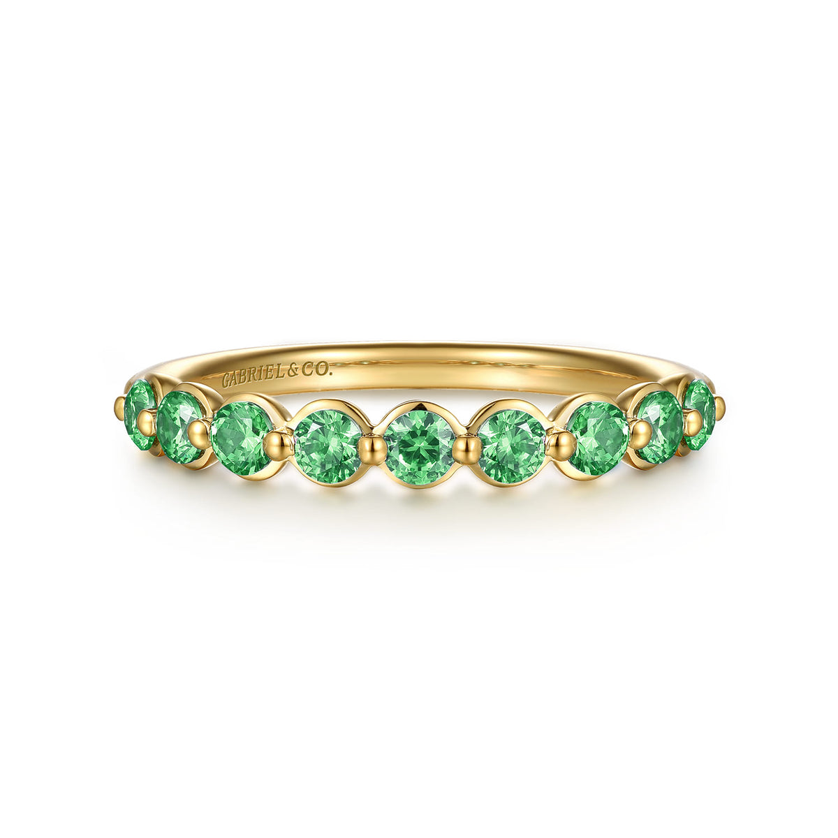 14K Yellow Gold Emerald Stackable Ring — Gabriel & Co. LR52874Y4JEA