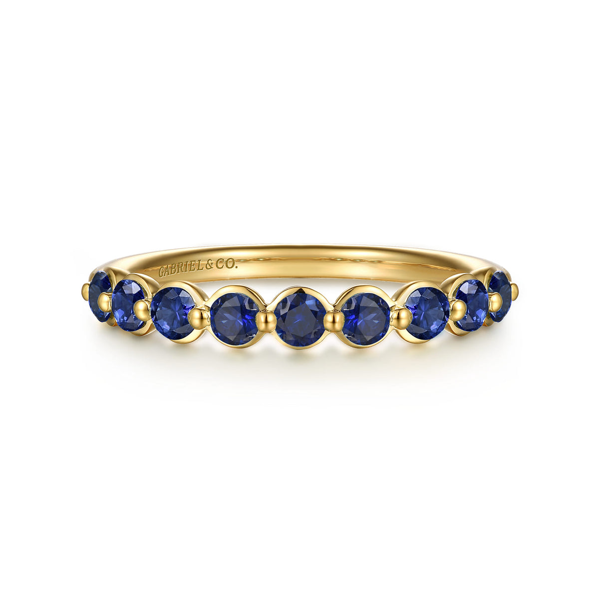 14K Yellow Gold Sapphire Stackable Ring — Gabriel & Co. LR52874Y4JSA