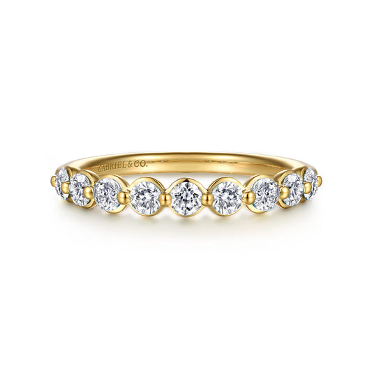 14K Yellow Gold White Sapphire Stackable Ring — Gabriel & Co. LR52874Y4JWS