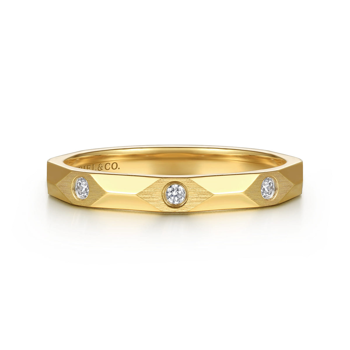 Stackable Ring 14K Yellow Gold Diamond 0.04ct — Gabriel & Co. LR52875Y45JJ