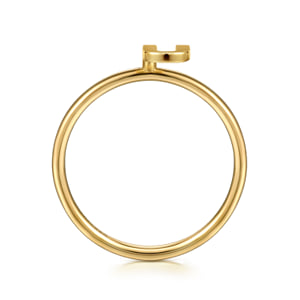 14K Yellow Gold Initial U Stackable Ring — Gabriel & Co. LR52879U-Y4JJJ