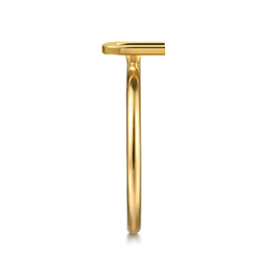 14K Yellow Gold Initial U Stackable Ring — Gabriel & Co. LR52879U-Y4JJJ