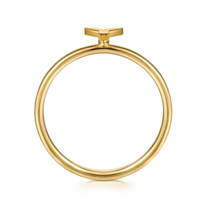 14K Yellow Gold Initial Y Stackable Ring — Gabriel & Co. LR52879Y-Y4JJJ