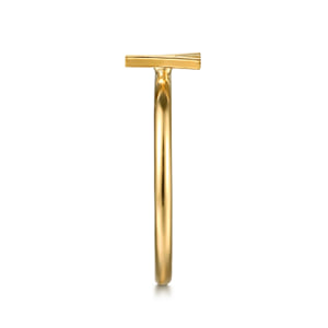 14K Yellow Gold Initial Y Stackable Ring — Gabriel & Co. LR52879Y-Y4JJJ