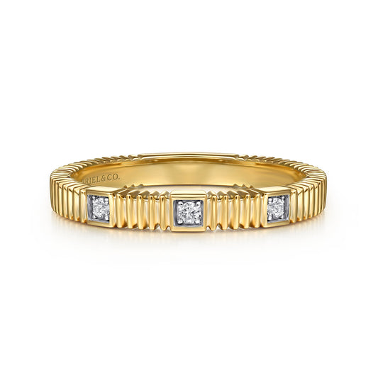 Stackable Ring 14K Yellow Gold Diamond 0.04ct — Gabriel & Co. LR52880Y45JJ