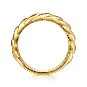 14K Yellow Gold Shrimp Bold Stackable Cigar Band — Gabriel & Co. LR52910Y4JJJ