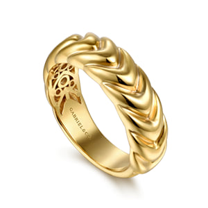 14K Yellow Gold Shrimp Bold Stackable Cigar Band — Gabriel & Co. LR52910Y4JJJ