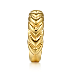 14K Yellow Gold Shrimp Bold Stackable Cigar Band — Gabriel & Co. LR52910Y4JJJ