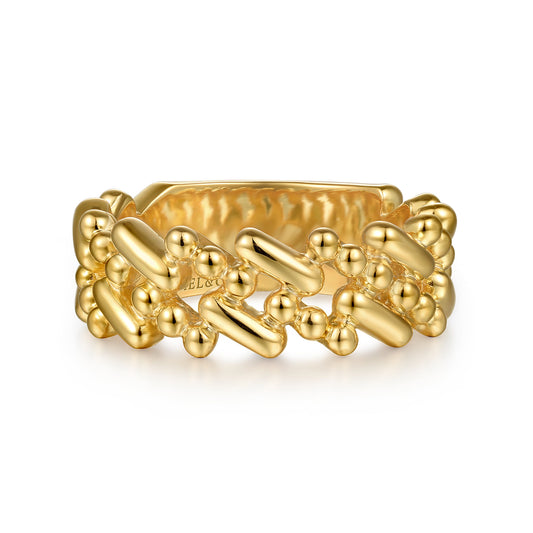 14K Yellow Gold Bujukan Station Stackable — Gabriel & Co. LR52911Y4JJJ