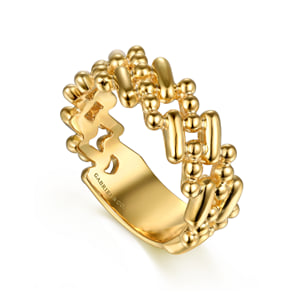 14K Yellow Gold Bujukan Station Stackable — Gabriel & Co. LR52911Y4JJJ