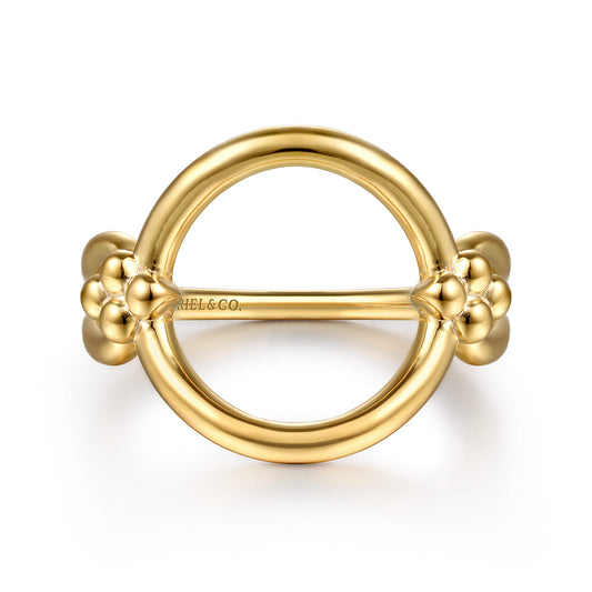14K Yellow Gold Bujukan Link Chain Ring — Gabriel & Co. LR52917Y4JJJ