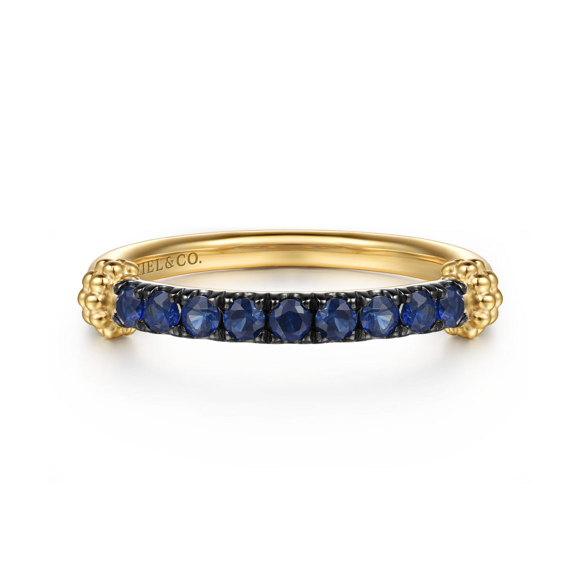 Stackable Ring 14K Yellow Gold Blue Sapphire Bujukan — Gabriel & Co. LR52922Y4JSA
