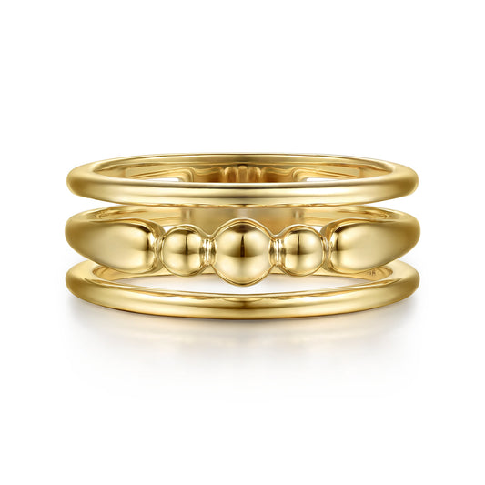14K Yellow Gold Bujukan Bullet Wide Band Ring — Gabriel & Co. LR52992Y4JJJ