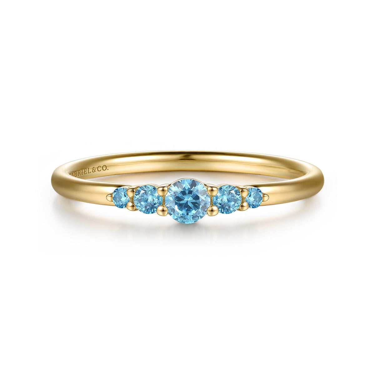 14K Yellow Gold Blue Topaz Stackable Ring — Gabriel & Co. LR53020Y4JBT
