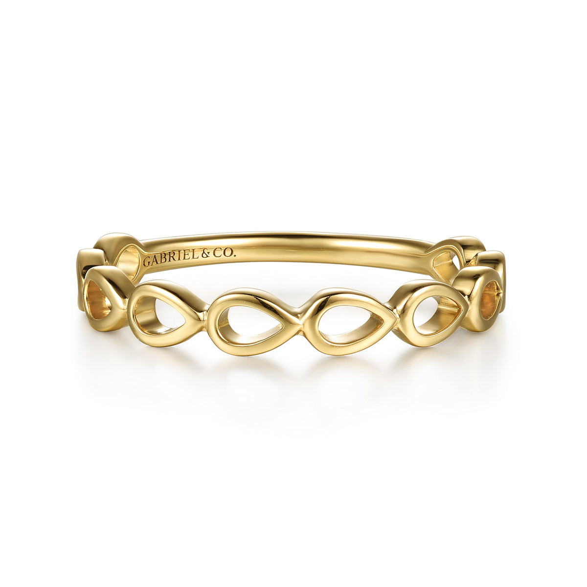 14K Yellow Gold Pear Shape Stackable Ring — Gabriel & Co. LR53035Y4JJJ