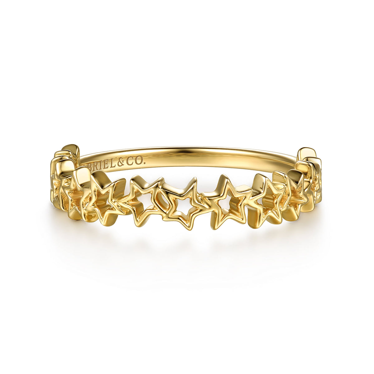 14K Yellow Gold Star Shape Stackable Ring — Gabriel & Co. LR53040Y4JJJ