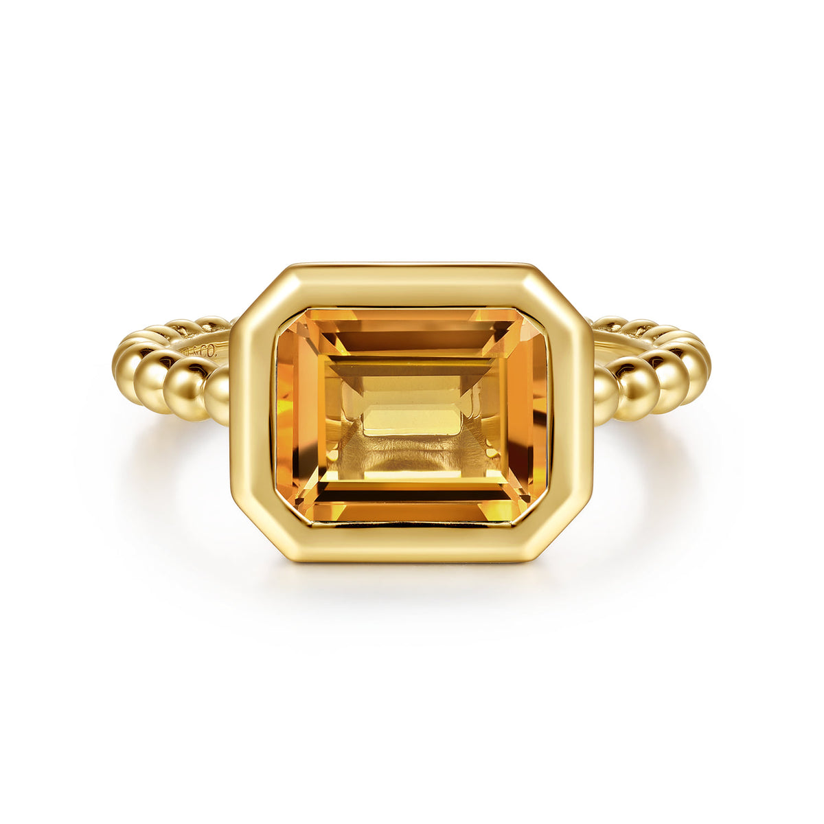 14K Yellow Gold Bujukan and Citrine Stackable Ring — Gabriel & Co. LR53090Y4JCT