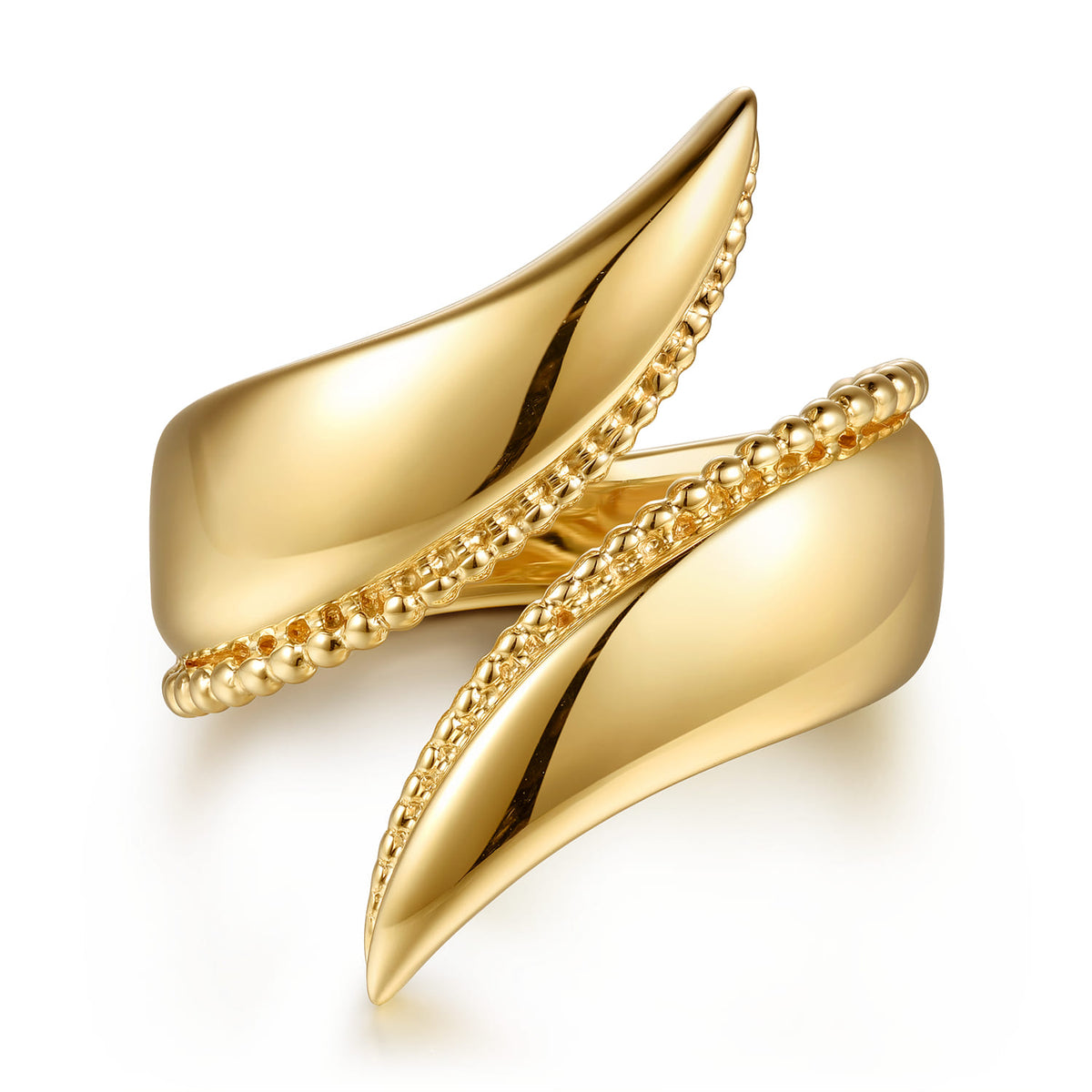14K Yellow Gold Bujukan Curved Bypass Ring — Gabriel & Co. LR53111Y4JJJ