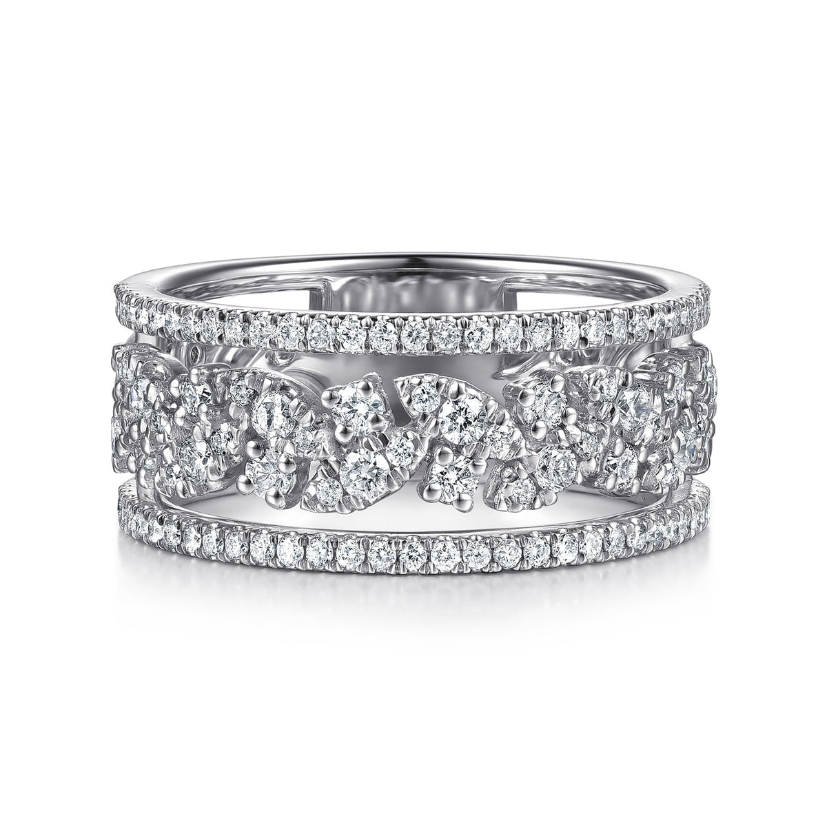14K White Gold Diamond  Marquise Easy Stackable Ring — Gabriel & Co. LR53130W45JJ