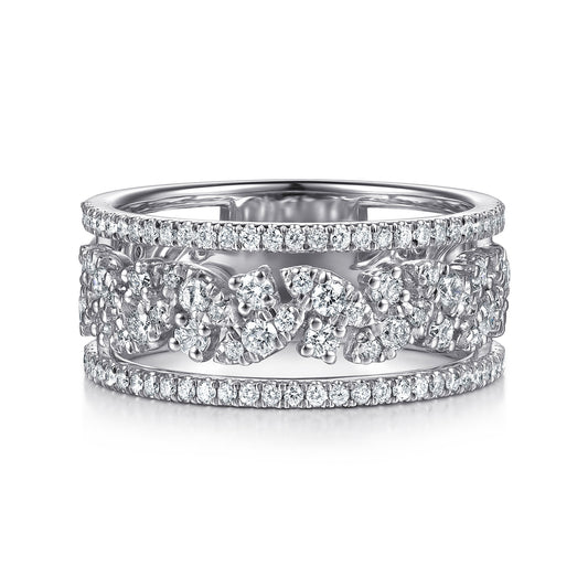 14K White Gold Diamond  Marquise Easy Stackable Ring — Gabriel & Co. LR53130W45JJ